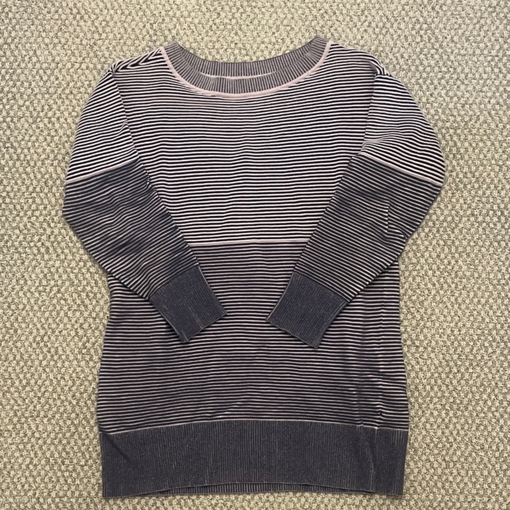 Anthropologie/Daily Practice Striped Scoop-Neck Sweater in Navy and White